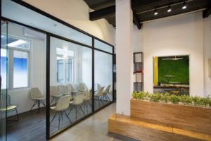 cloison en verre bureau